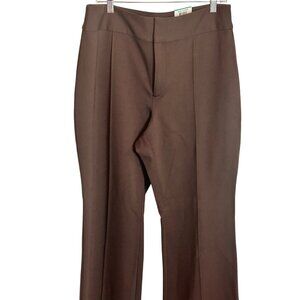 INC Size 16 Stylist Elegnt Brown Wide Leg Dress Trousers Pants